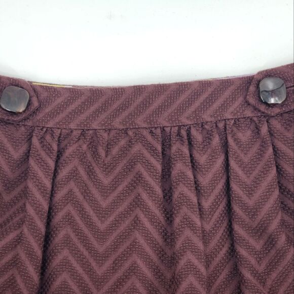 Milly of New York Textured Chevron Pattern A-Line Skirt w/ Pockets Womens Size 6 - Picture 2 of 10